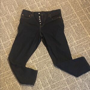 Levi's Navy Straight-Leg Button-Fly Jeans